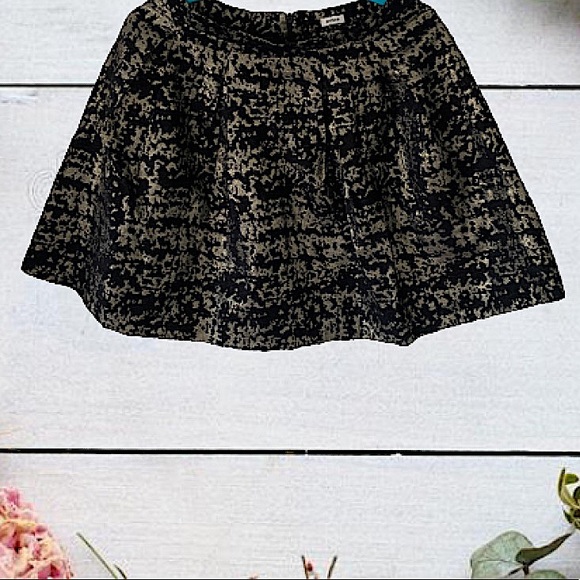 Viscose & metal thread mini skirt - Picture 2 of 7